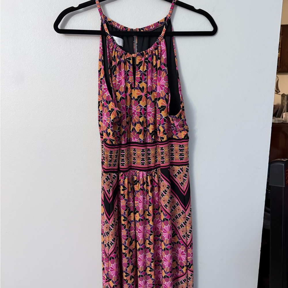 Roz & Ali Women Stretch Maxi Halter Dress Sleeveless size 16